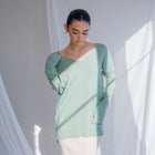 Buttery-Soft Tunic With Front Seam Design in Sage