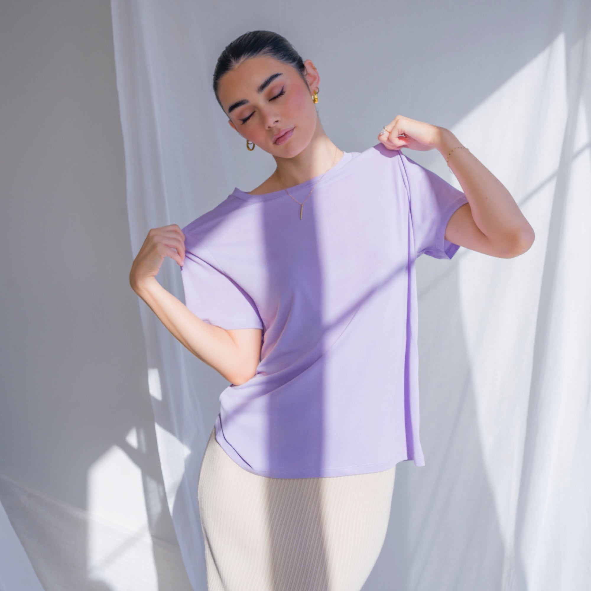 Silky-Soft Classic T-Shirt made of Cupro Fabric