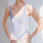 Luxury-Sheen Bodysuit in Stretchy Performance Fabric