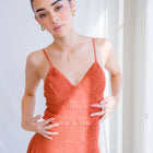 Smocked Rust Rust Orange Gown