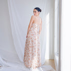 Romantic Floral Gown in Matte Satin