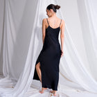 Romantic Bias Cut Gown in Heavy Satin