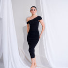 Silky-Luxe Off-Shoulder Dress in Performance Fabric