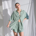 Soft Linen Top and Shorts Set