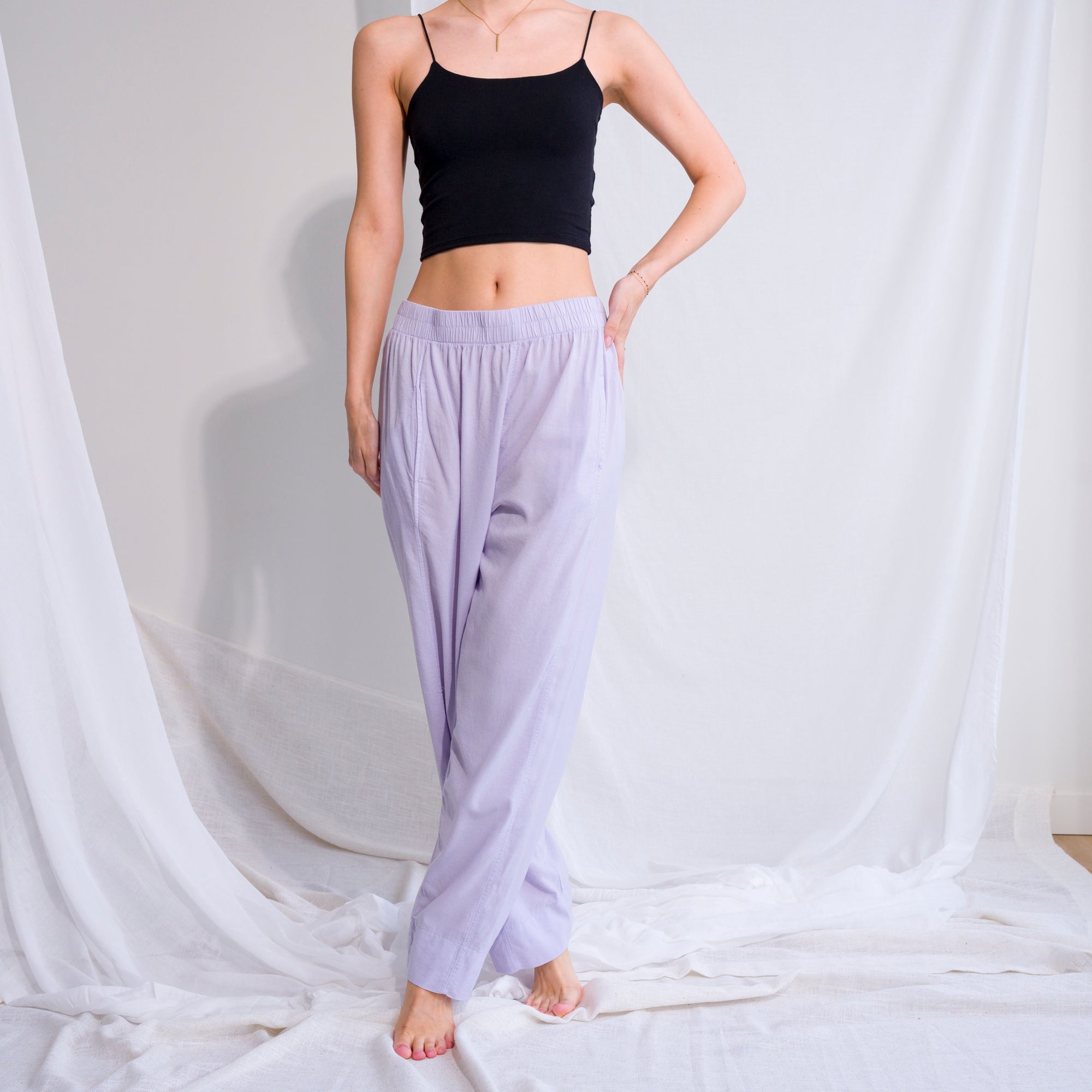 Draped Harem Pants in Soft Rayon