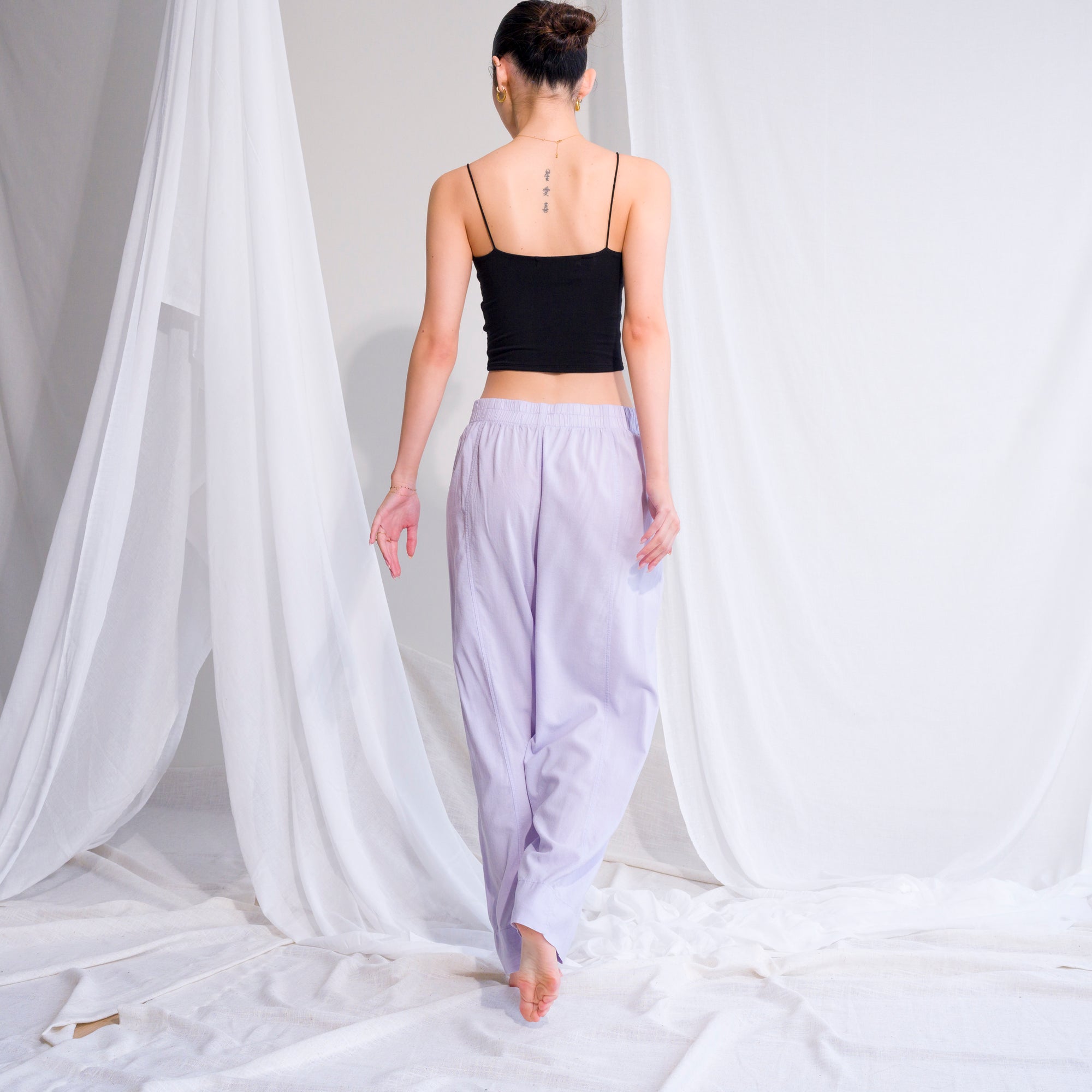 Draped Harem Pants in Soft Rayon