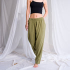 Draped Harem Pants in Soft Rayon