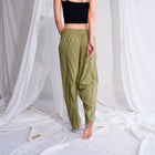 Draped Harem Pants in Soft Rayon