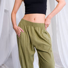 Draped Harem Pants in Soft Rayon