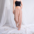 Draped Harem Pants in Soft Rayon