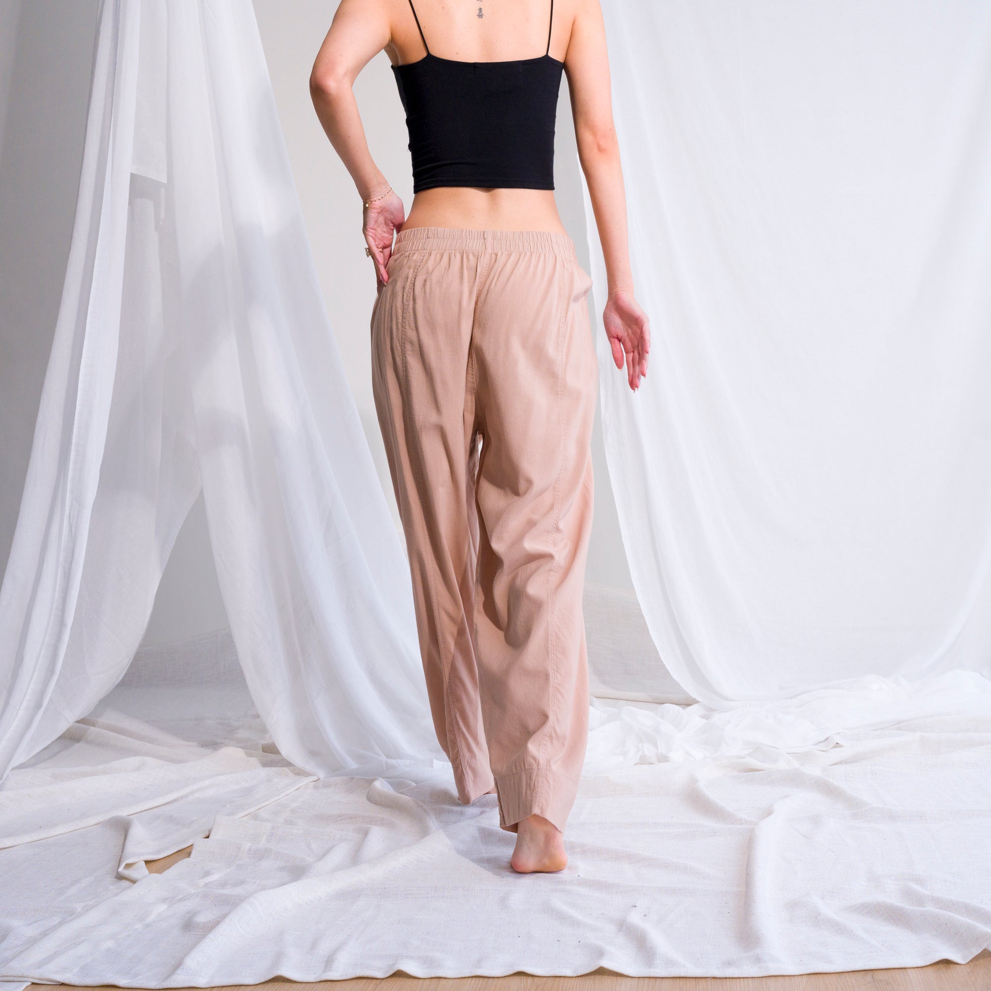 Draped Harem Pants in Soft Rayon