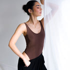 Luxury-Sheen Bodysuit in Stretchy Performance Fabric