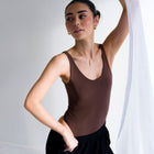 Luxury-Sheen Bodysuit in Stretchy Performance Fabric