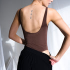 Luxury-Sheen Bodysuit in Stretchy Performance Fabric