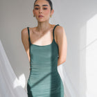 Silky-Lux Midi Dress in Comfortable Performance Fabric