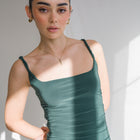 Silky-Lux Midi Dress in Comfortable Performance Fabric