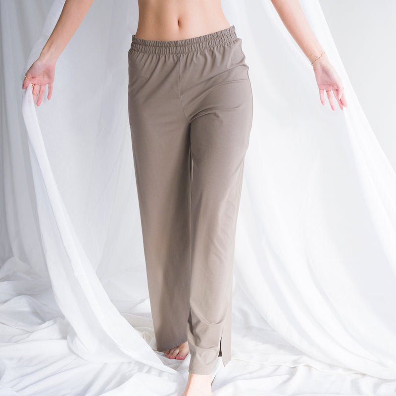 Buttery Soft Knit Pants with Slit Design