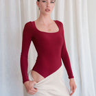 Square Neck Bodysuit Long Sleeve