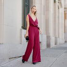 Asymmetric Satin Jumpsuit